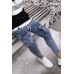 Men's Pocketed Slim Fit Skinny Jogger Jeans