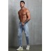 Distressed Slim-fit High Waist Men's Ankle Jeans