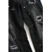 Men's Letter Print Buttons Straight Leg Jeans