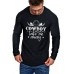 Black COWBOY Take Me Away Pleated Men's Long Sleeve Top