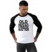 Black OLD LIVES MATTER Color Block Long Sleeve Top