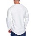 White XO Heart Print Pleated Sleeve Slim-fit Men's T-shirt