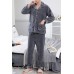 Grey Flannel Waffle Pajamas Set