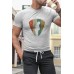 Gray Black 1961 Classic Striped Guitar Color Block Men's Graphic Tee