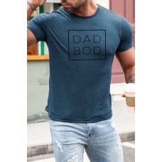 Blue DAD BOD Slim-fit Crew Neck Men's T-shirt