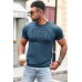 Blue DAD BOD Slim-fit Crew Neck Men's T-shirt