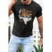 Gray Raised In The West Graphic Print Men's T-shirt