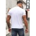 White ROCK ROLL Leopard Print Slim-fit Men's T-shirt