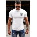 White Skull Baseball Graphic Print Short Sleeve Men's Graphic Tee