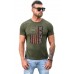 Green Vintage USA Flag 1776 Patriotic Mens T Shirt