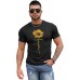 Black Sunflower Faith Graphic Mens T Shirt