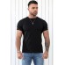 Black SURFING Plant Graphic Print Muscle Fit Men's Graphic Tee